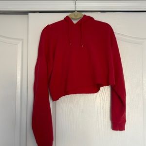 Cropped Red Light Sweatshirt